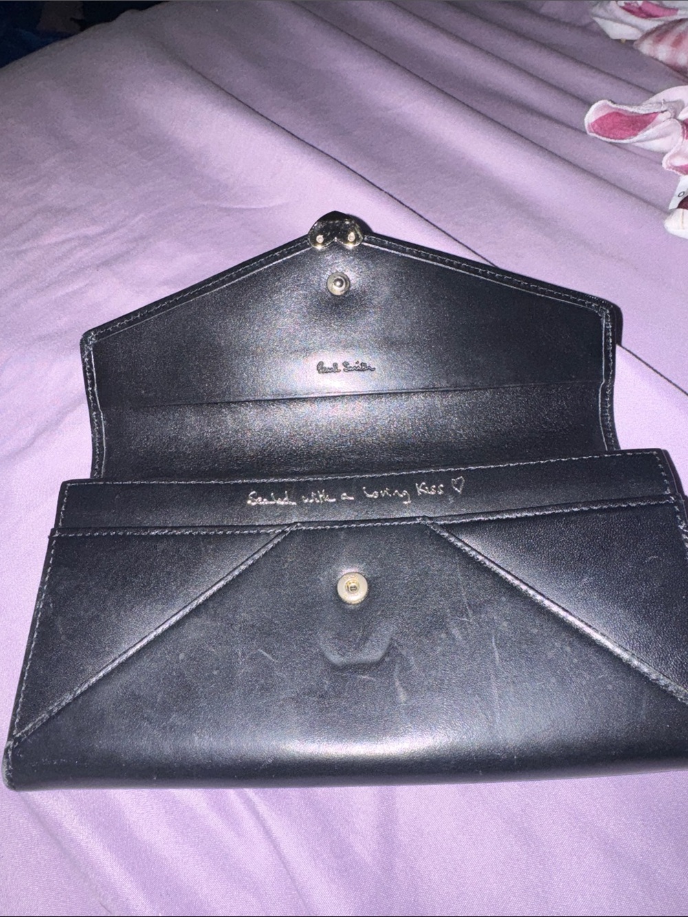 Paul Smith Black Leather Envelope Wallet